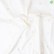Half White Gold And Silver Zari Koorvai Border Traditional Silk Saree