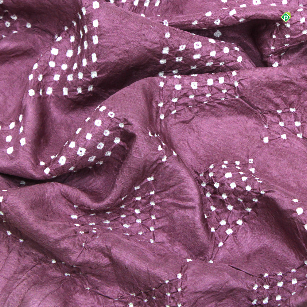 Lavendar Pink With Forest Green Pure Kanchi  Bhandhini Silks Saree