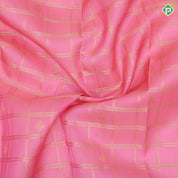 Peach gold zari window panel mid fancy butta pink gold zari fancy border Pure Mix silk saree