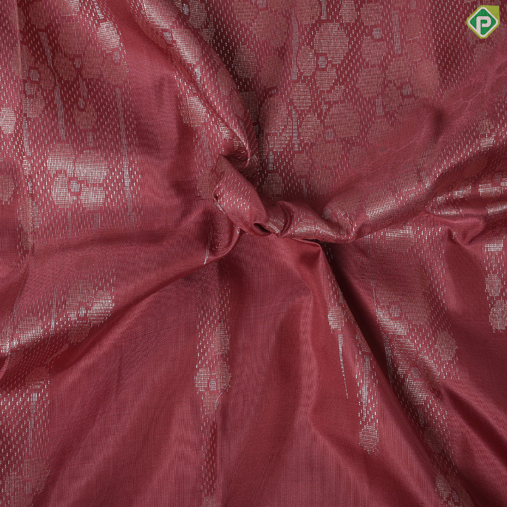 Onion multi color zari raising design silver neem zari leaf border trendy silk saree
