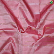 Peach Pink With Silver and Gold Zari Lines Self Colure Border Trendy Silk Saree