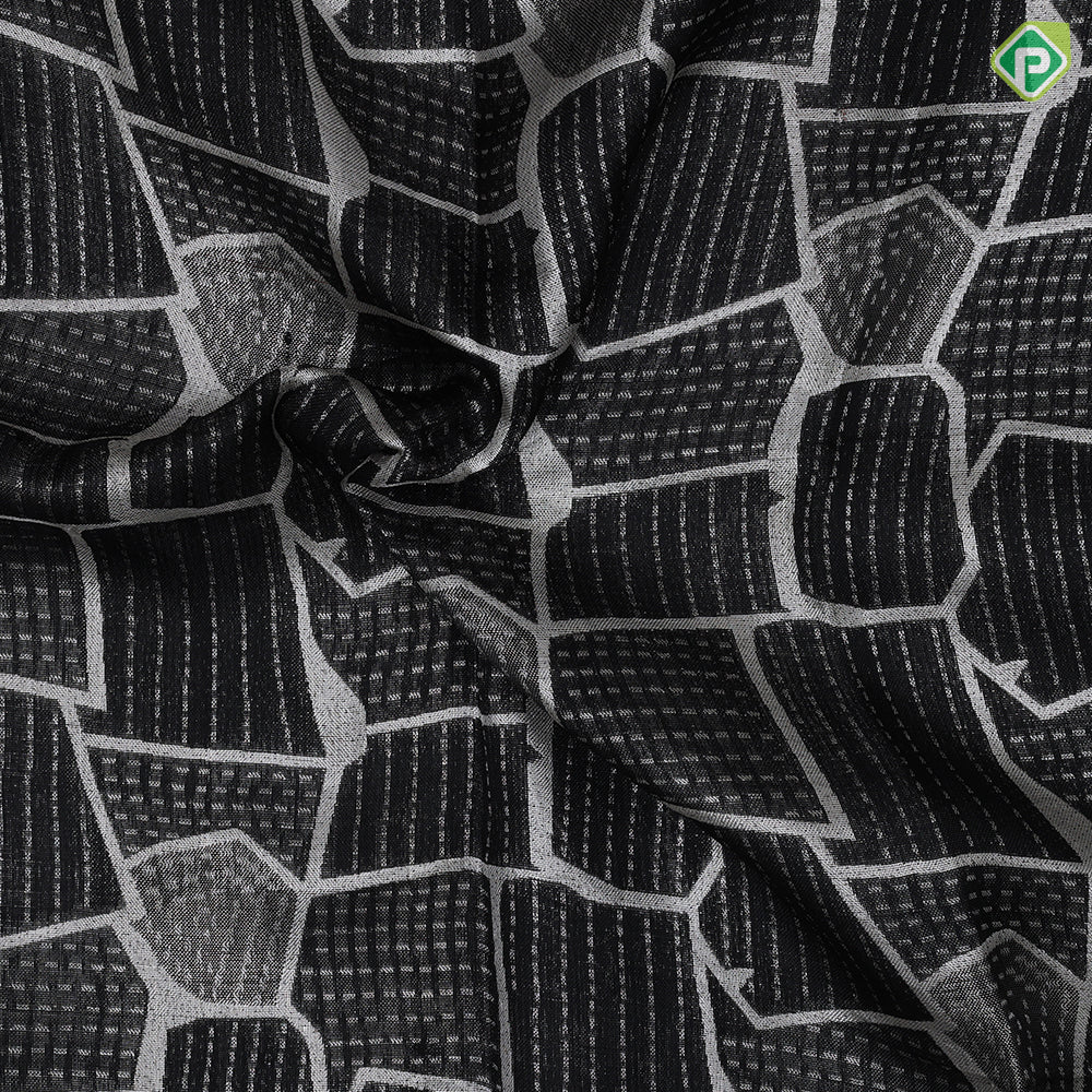 Black colour Silver Zari Checks Design Chilly Red Floral Mayilkan Border Design Luxury Black silk Saree