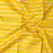 Olive Mustard With Silver Zari Even Space Lines Mid Flower Butta Design Border Traditional Silk Saree