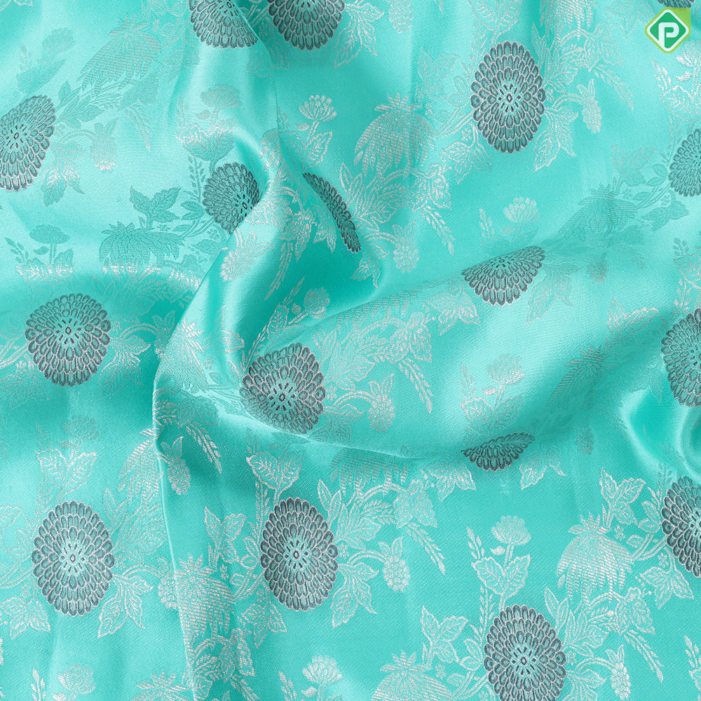 Royal violet blooming flower meena work design self border exclusive bridal silk saree