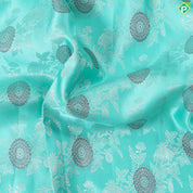 Royal violet blooming flower meena work design self border exclusive bridal silk saree