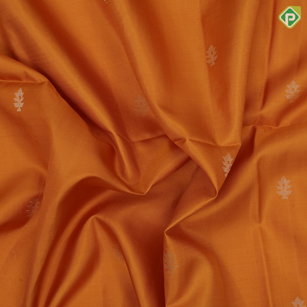 Mustard yellow gold zari fancy butta design grand pallu rani pink gold zari temple border soft silk saree