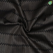 Black Colour Gold Zari Zig Zag Design Self colour Weave Border Design Luxury Black Silk Saree