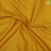 Mustard yellow gold zari dots lines self gold zari line border contrast pink gold zari dot pallu soft silk saree