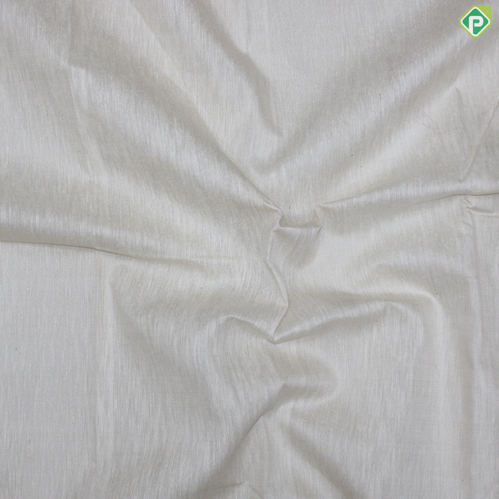 Cream White Gold Zari With Red Flower Design Border Organza Traditional Silk Saree