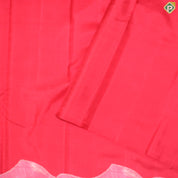 Chili Red Plain Body With Thread Border Trendy Silk Saree