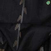 peacock blue silver gold zari bird on ladder design peacock green gold zari lines border soft silk saree