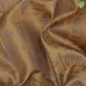 Sandal Neem Zari Checks Floral Design Self Colour Ruthracham Border Design Grand Silk Saree