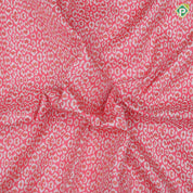 Bubblegum Pink Copper Zari Cheetah Skin Type Design Purple Floral Design Trending Fancy Silk Saree