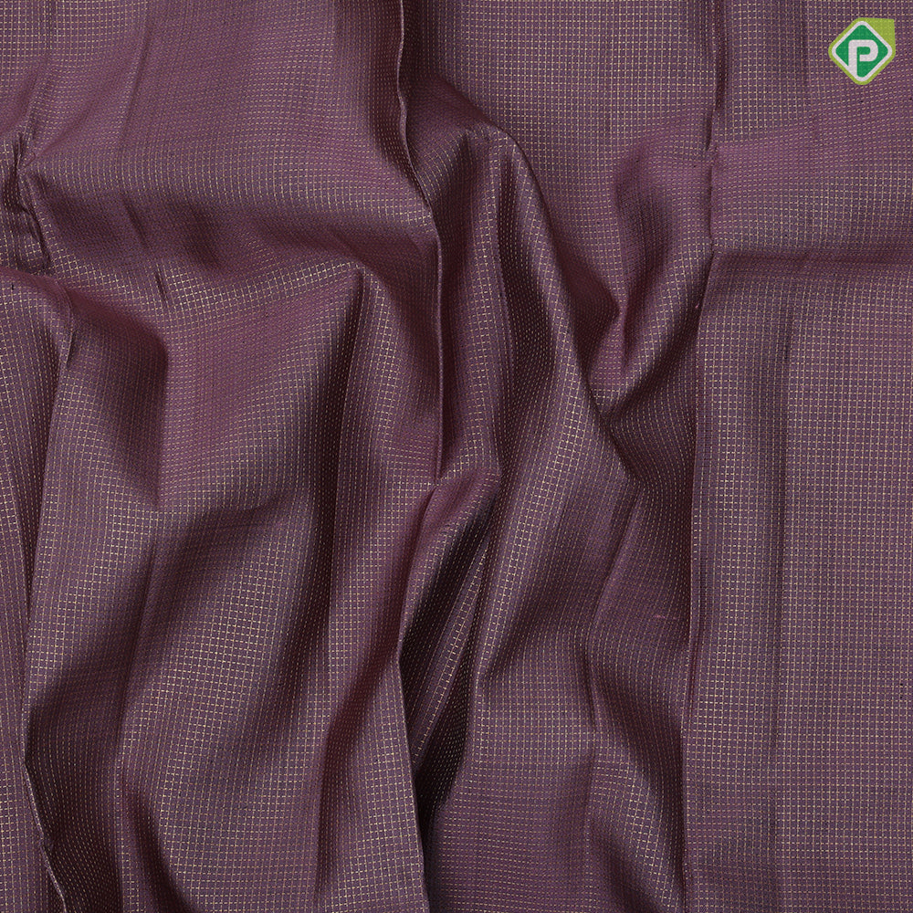 Lavender gold zari vairaoosi checks coffee brown gold zari rettapet border vintage traditional silk saree