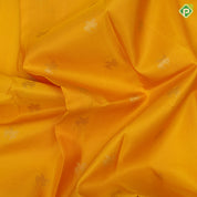 Mango yellow gold zari flying Kamdhenu butta olive green gold zari multi design line border traditional silk saree