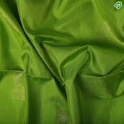 Apple green gold zari square butta design gold zari border soft silk saree
