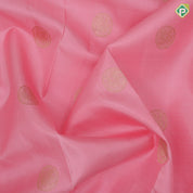 Salmon Pink Gold Zari Peacock Motif Design Purple Colour Yazhi Peacock Ruthracham Border Design Traditional Silk Saree