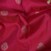 Magenta With Neem Zari Flower Butta Self With Silver Zari Border Traditional Silk Saree