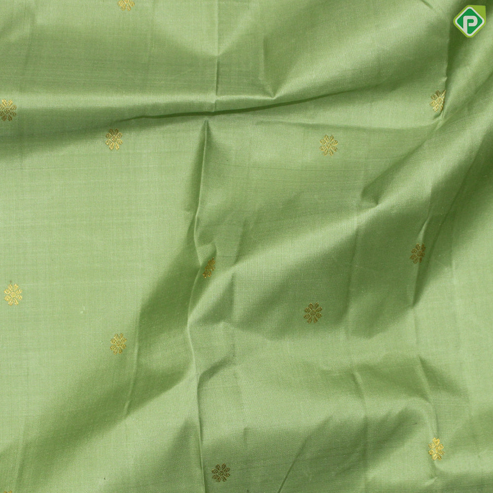 Cardamom Green Color With Marron Gold Zari Traditional Silk Saree