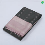 Rexona green gold zari mango butta stripes design peach silver gold zari rangoli border Art silk saree