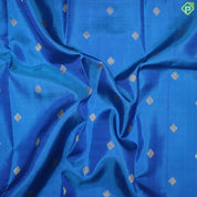 Royal Blue Silver Gold Zari Contrast Pink Multi Line Border Trendy Designer Silk Saree
