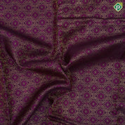Royal purple and rani pink gold zari incorporated butta rose red gold zari parry's tower border bridal silk saree