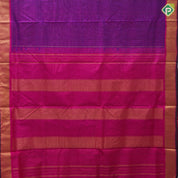 Purple gold zari vairaoosi checks design rani pink gold zari bavanji green edge border 9 yards madisar silk saree