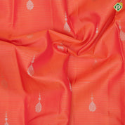 Orange Colour Gold Zari Vairaoosi Line Mango Butta Design Purple Colour Elephant Ruthracham Border Design Pure Mix Silk Saree