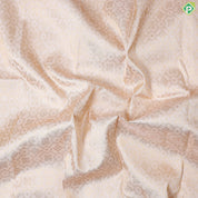 Creamy Sandal With Green Colour Pythonic Design Border Grand Bridal Silk Saree