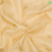 Sandal color gold zari self design round butta self gold zari edge border traditional silk saree
