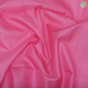 Baby pink gold zari fancy leaf butta motifs purple plain border contrast grand pallu soft silk saree