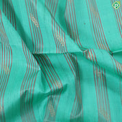 Rexona green red grouped stripes paddy ear design borderless soft silk saree