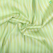 Pista green silver gold zari waves stripes design self gold zari flower tower fancy border trendy silk saree