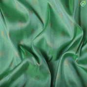 Apple green gold zari butta design Onion Pink meena work flower bunch border trendy silk saree