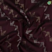 Brown Colour Gold Silver Zari Floral Design Baby Pink Peacock Border Design Trending Fancy Silk Saree