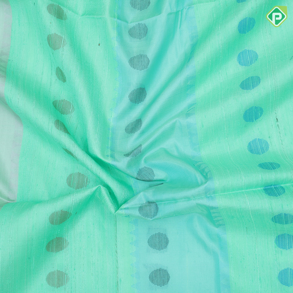 Tri color designed partial lines design borderless color full pallu soft silk saree