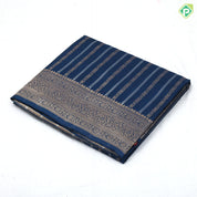 Dark color silver gold zari stripes design self rangoli border banaras style trending fancy saree