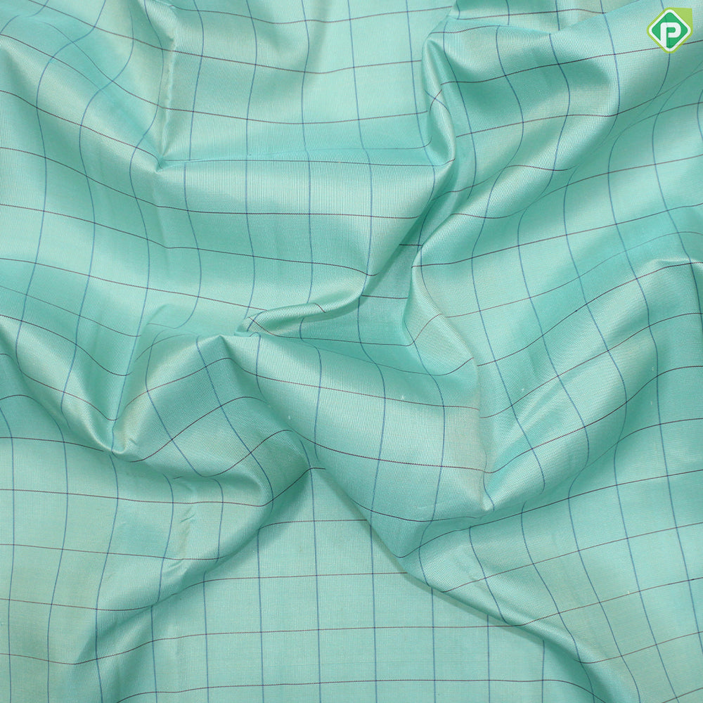 Light See Green With Creamy White Border Traditional Silk Saree