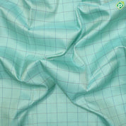 Light See Green With Creamy White Border Traditional Silk Saree