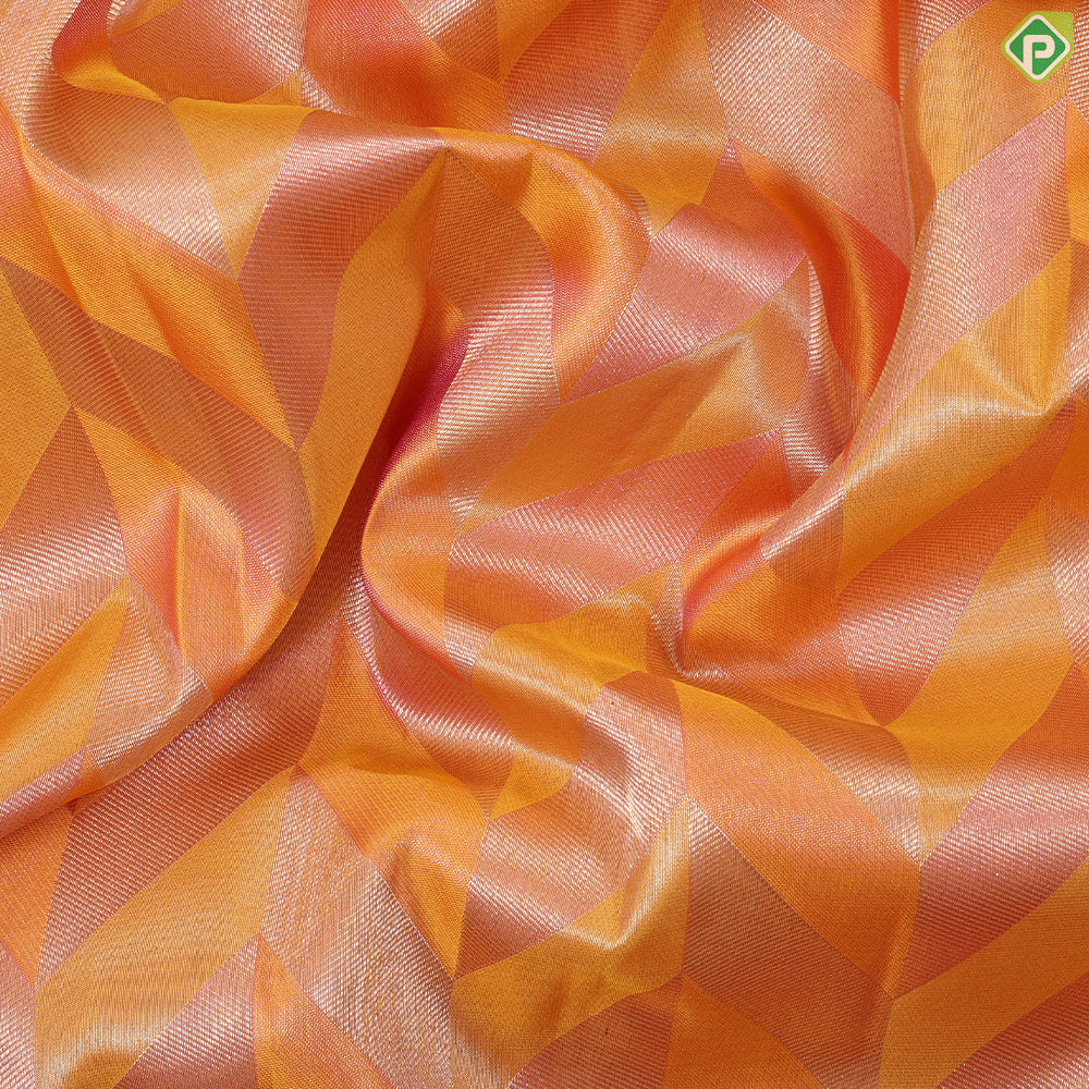 Dark lavender silver gold zari arrow line design beige silver gold zari spin weave design Trendy silk saree