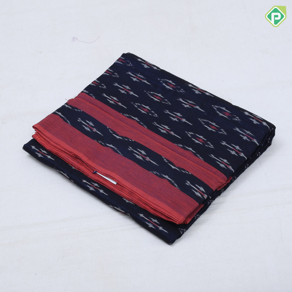 Trending vibe colors ikkat design plain border mulmul cotton fancy saree