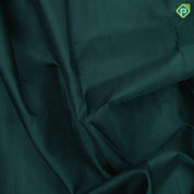 Olive green full body plain design contrast rose pink rettapet temple border traditional silk saree
