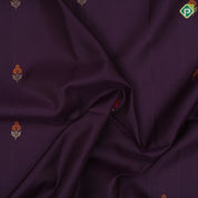 grape brown gold zari meena work butta design self color meena work rangoli border soft silk saree