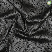 Black Colour Grand Silver Zari Floral Design Self Colour Mango Design Border Luxury Black Silk Saree