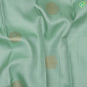 Manthulir green gold zari vairaoosi checks self gold zari multi design lines border traditional silk saree