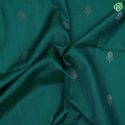 tomato red silver gold zari fancy flower buds butta self gold zari fancy shape border soft silk saree