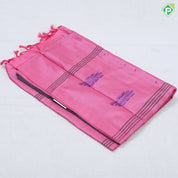 pastel color body dark color pallu concept soft fancy banana pith hot silk saree