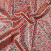 Magenta Copper With Silver Zari Fancy Flower Organized Rangoli Design Border Grand Tissue Silk Saree