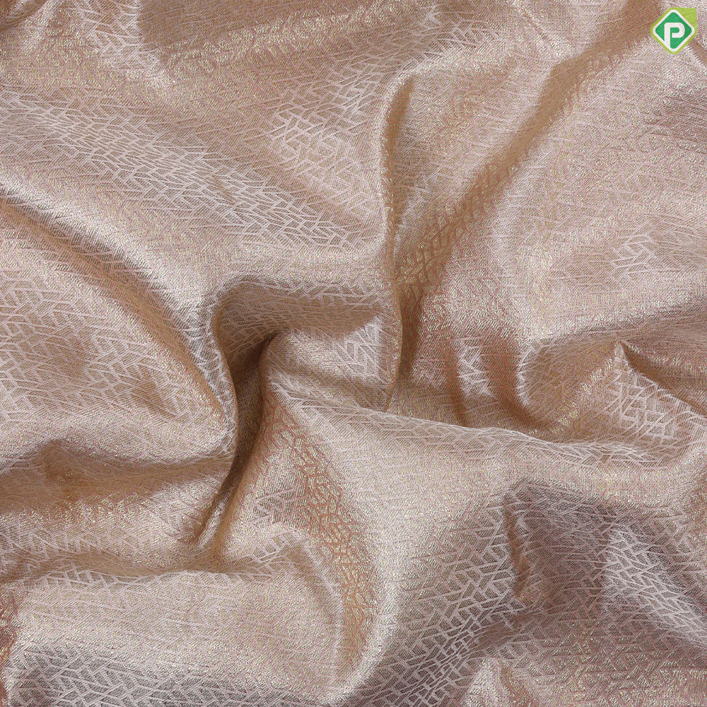 Pista green gold zari zig zag crystal design purple peacock under tree art effect trendy tissue silk saree