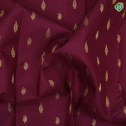 Beetroot Red Gold Zari Mango Small Motif  Misty Rose Elephant Peacock Border Design Traditional Silk Saree